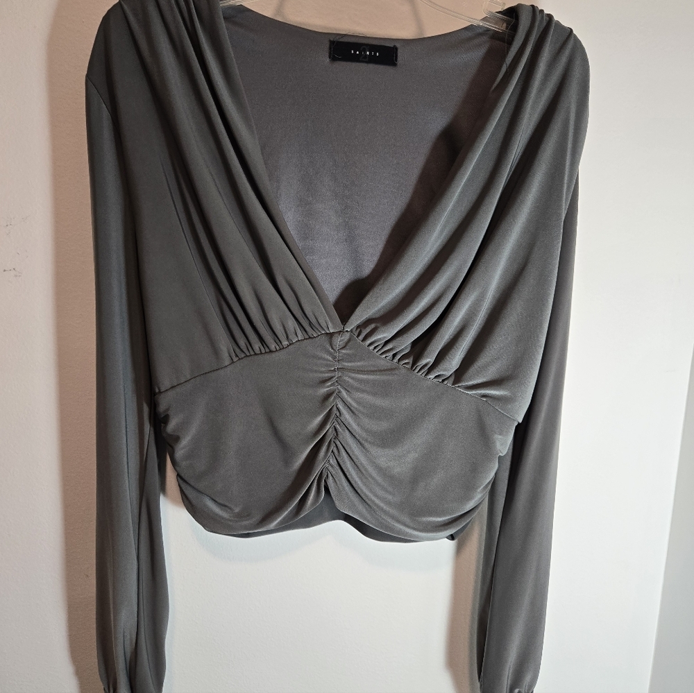 Elegant Gray Women's Top